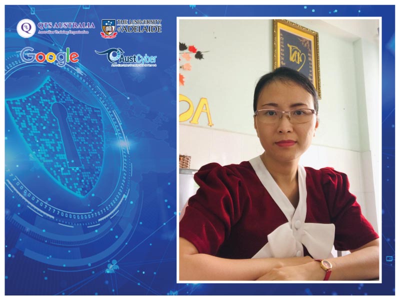 Cô Sen Hoàng - Đại điện trường Đại học Kỹ thuật Y dược Đà Nẵng chia sẻ về những thành quả đạt được trong gần hai tháng tham gia khóa An ninh mạng qua chương trình học bổng toàn phần TTS từ QTS .