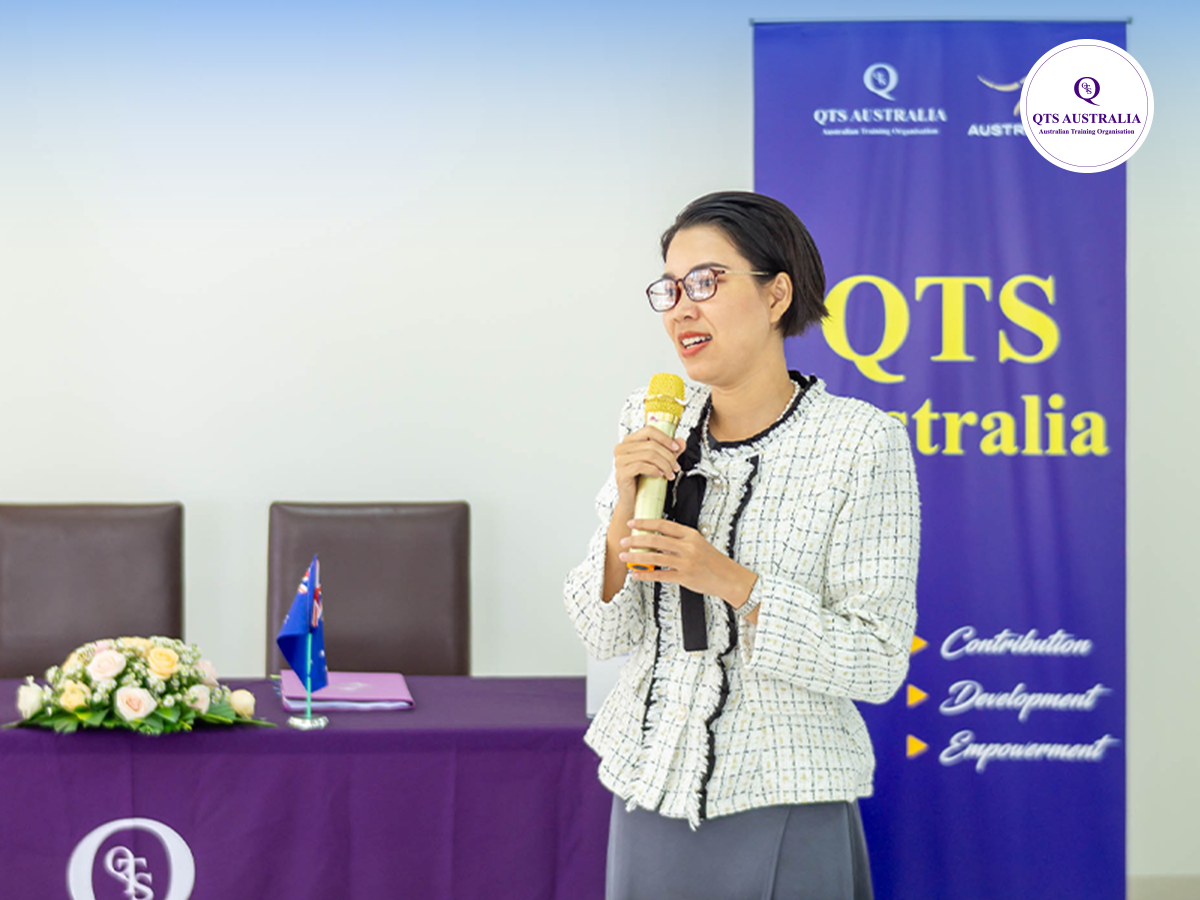 Bà Tracy Tran - Tổng Trưởng Đại diện QTS Australia tại Việt Nam đã có những chia sẻ sâu sắc tại buổi lễ ký kết