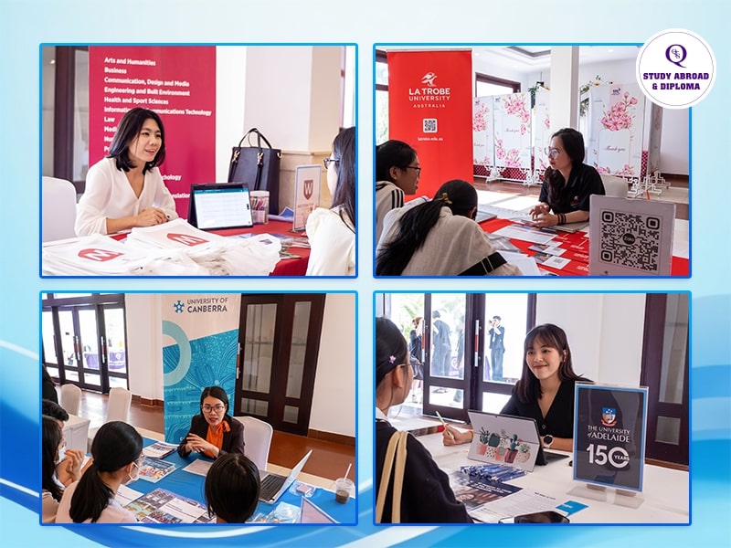 Khung cảnh tư vấn 1:1 cùng các đại diện trường tại sự kiện
