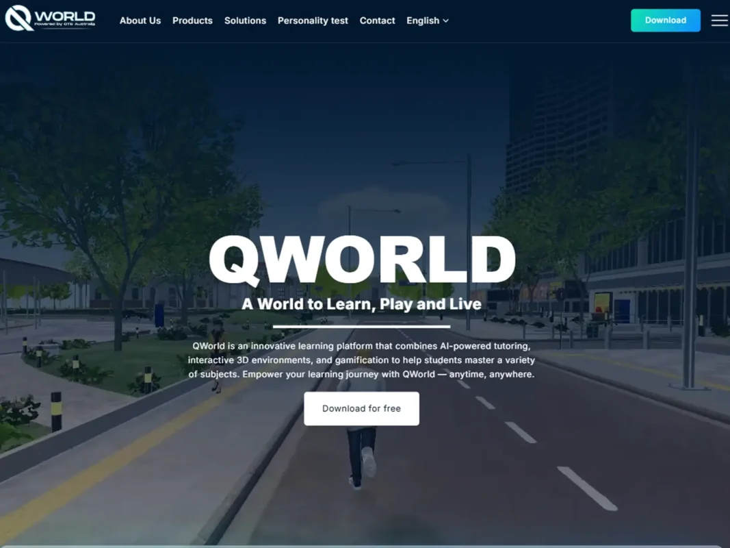 QWorld - Nền tảng giáo dục ứng dụng AI & Metaverse do QTS Australia phát triển.