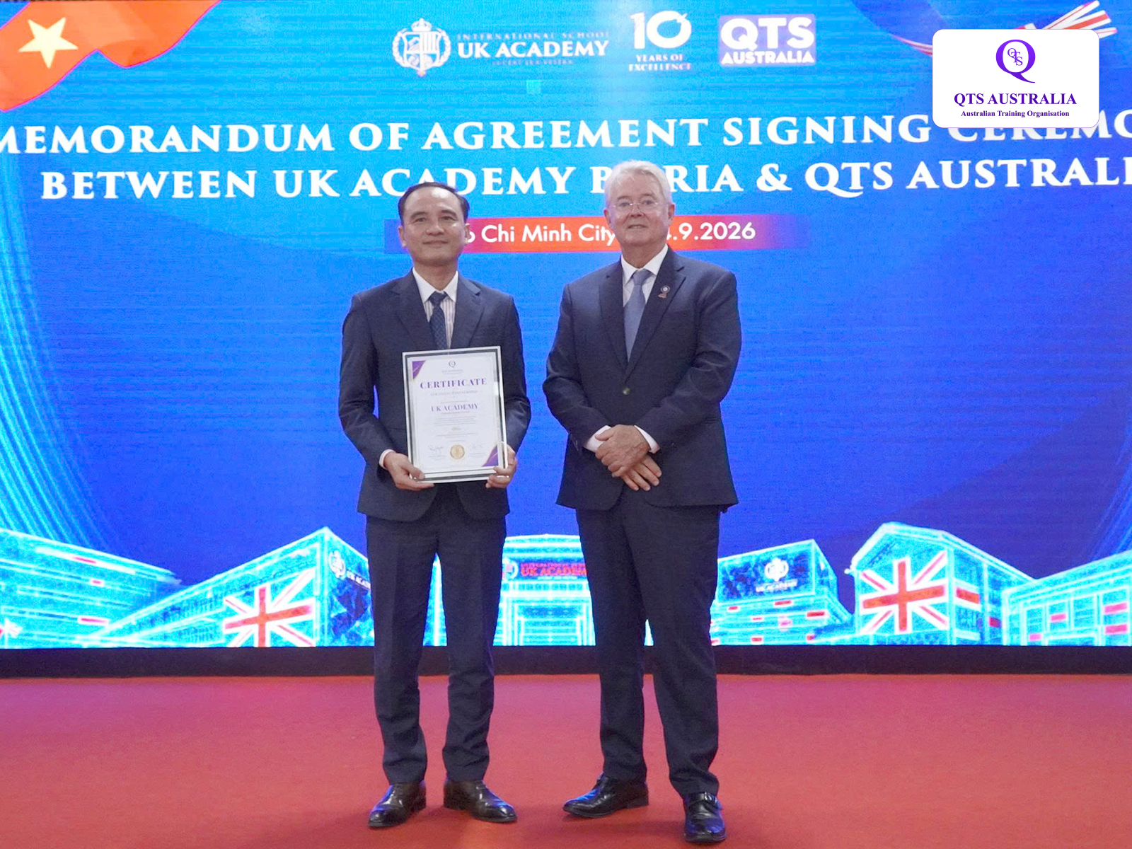 Bảo chứng chất lượng quốc tế từ các cơ quan ngoại giao và Chính phủ Australia 